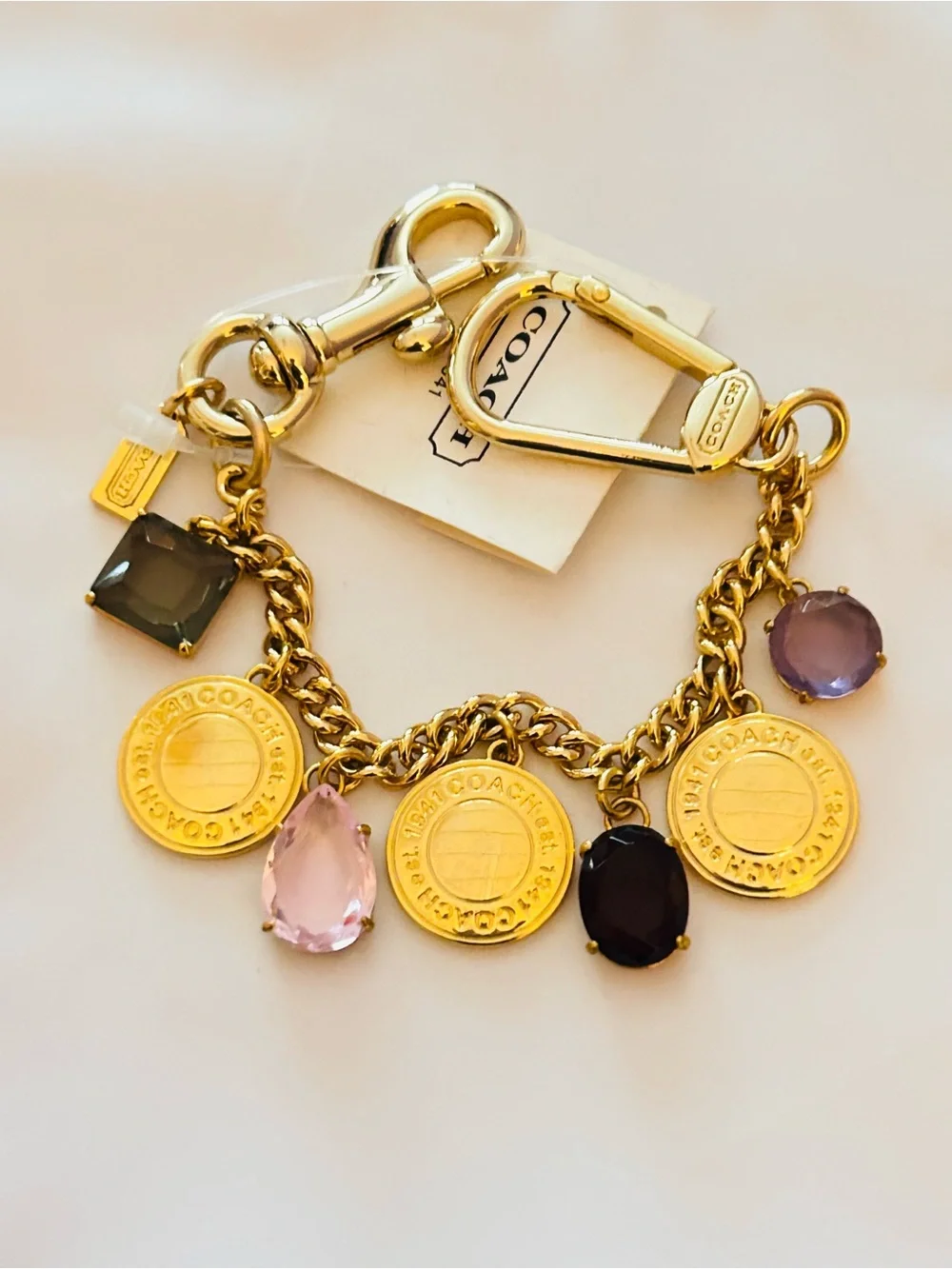 VINTAGE EXTREMELY RARE Coach 1941 Swag Bag Charm/ Keychain/ Bracelet - Picture 12 of 16